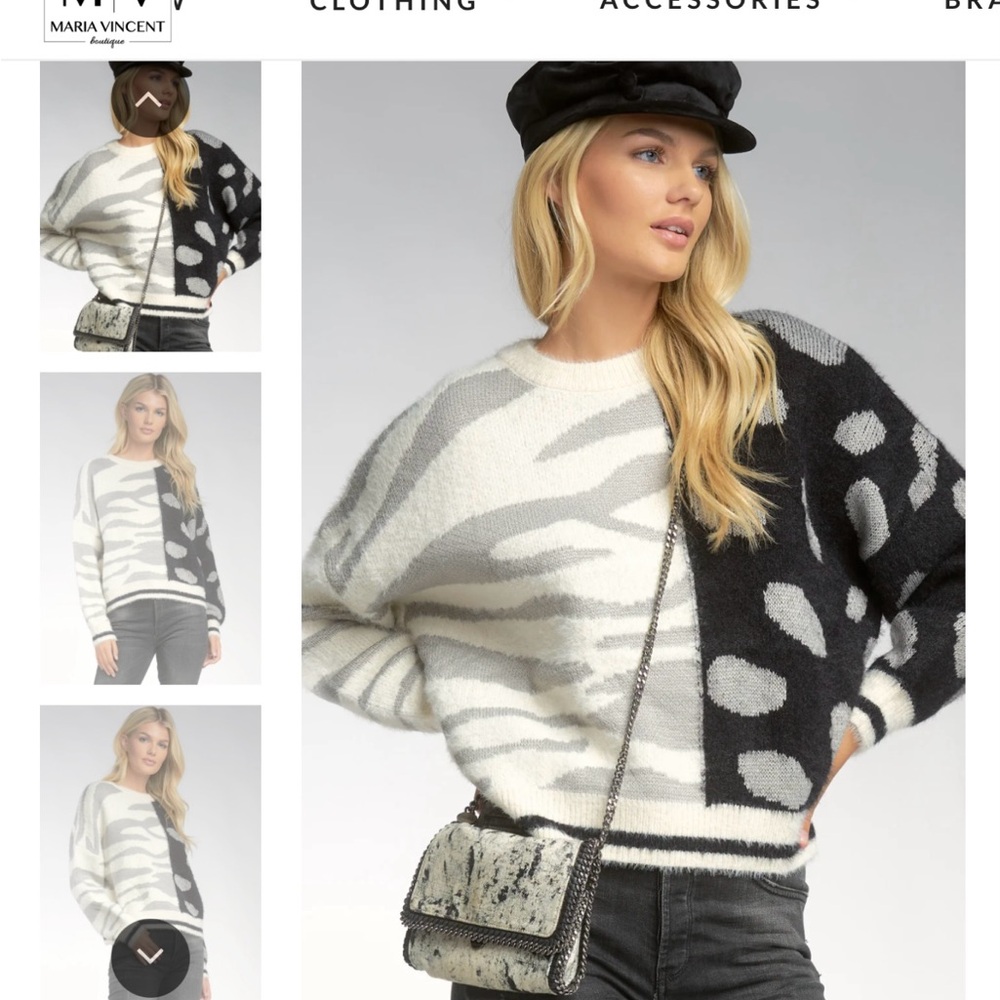 Elan Animal print sweater size L